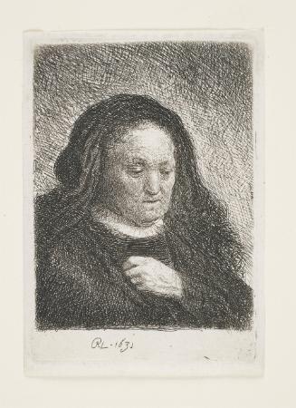 The Artist's Mother with her Hand on her Chest: Small Bust