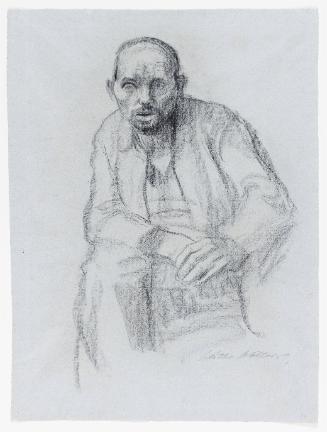 Sitzender Arbeiter (recto)