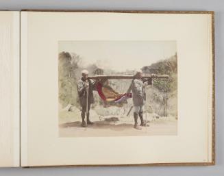 [Woman being carried in a litter]   from Views of Tokyo, Nikko, Yokohama