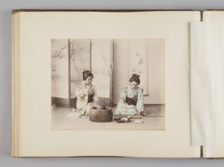 [Two women having tea]   from Views of Tokyo, Nikko, Yokohama