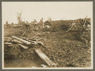 [Pioneers at Work Building Dugouts in the Mud]