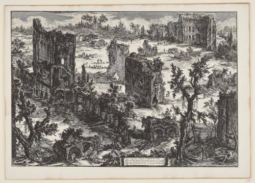 The Baths of Trajan (erroneously called the Baths of Titus) from Vedute di Roma (Views of Rome)