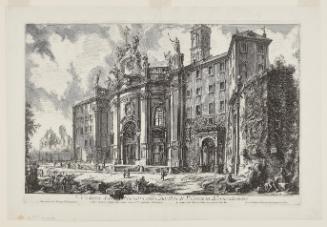 View of the Façade of the Basilica of S. Croce in Gerusalemme [the Holy Cross in Jerusalem] from the Vedute di Roma (Views of Rome)