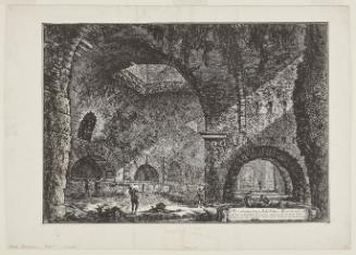 Another interior view of the Villa of Maecenas, Tivoli from the Vedute di Roma (Views of Rome)