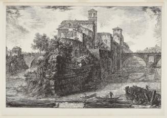 View of the Tiber Island from the Vedute di Roma (Views of Rome)