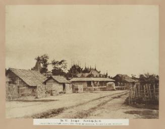 Amerapoora. Street in the Suburbs  Plate 57: "Burma Views"