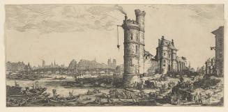 View of the Pont Neuf, Paris from The Siege of la Rochelle