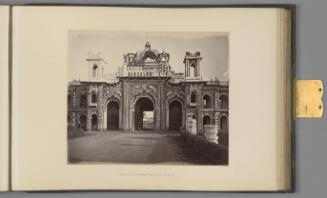 [Lucknow; East gate of the Kaiser Bagh from the Garden]   from Indian Architecture and Scenery, Vol. 1