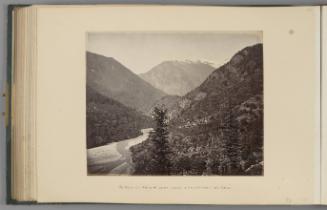 The Village of Mokba on the Ganges; Summit of Bunderpoonch in the distance   from Himalayas