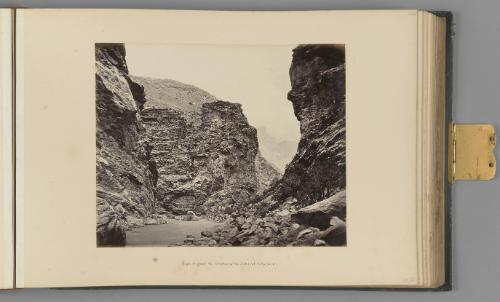 High Cliffs at the Junction of the Spiti and Sutlej rivers   from Himalayas