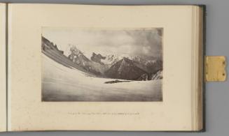 View from the Manirung Pass looking east, showing a succession of Snowy summits   from Himalayas