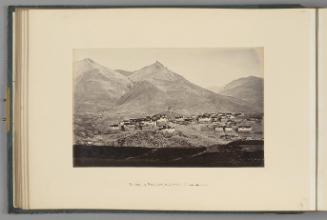 The Village of Kibber, Spiti, with Chikim in the distance   from Himalayas