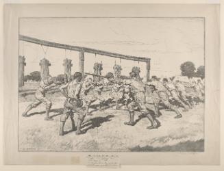 Canadian Soldiers at Bayonet Practice