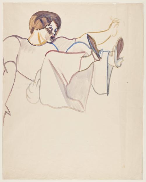 Untitled [woman falling, self-portrait?]